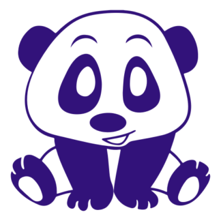 Playful Panda Decal (Purple)